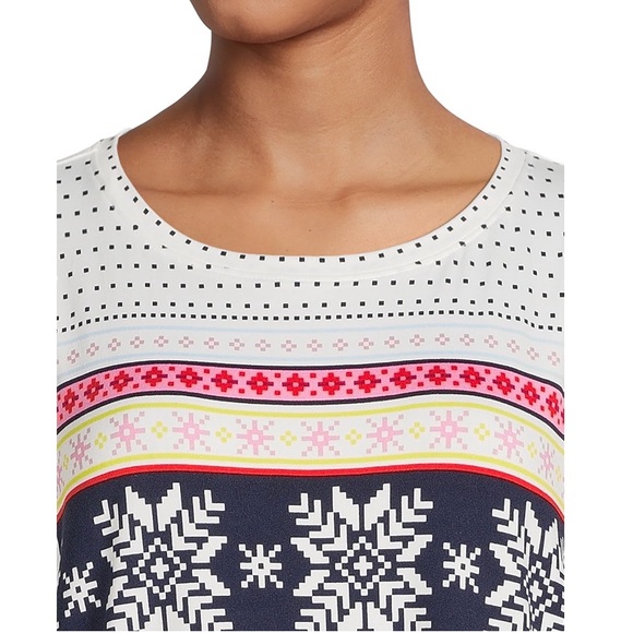 NWT Secret Treasures Women's Plus Long Sleeve & Joggers Winter white 3X - Picture 3 of 4